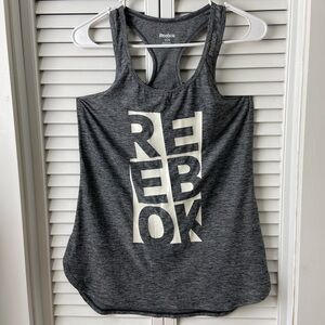 Reebok Women's Heather Gray Racerback Workout Tank Top